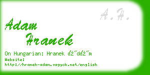 adam hranek business card